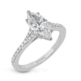 Marquise - Cut Engagement Ring In 18k Gold With Diamonds - Simon G. Jewelry