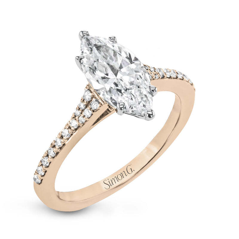 Marquise - Cut Engagement Ring In 18k Gold With Diamonds - Simon G. Jewelry