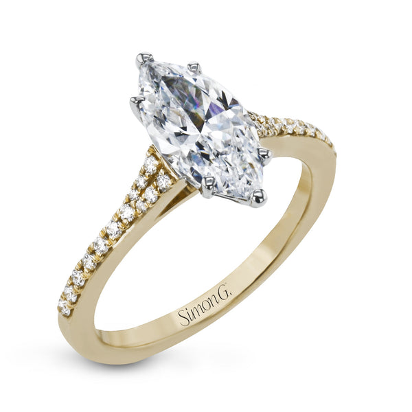 Marquise - Cut Engagement Ring In 18k Gold With Diamonds - Simon G. Jewelry