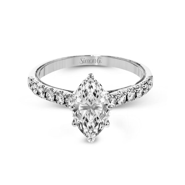 Marquise - Cut Engagement Ring In 18k Gold With Diamonds - Simon G. Jewelry