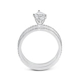 Marquise - cut Engagement Ring & Matching Wedding Band in 18k Gold with Diamonds - Simon G. Jewelry