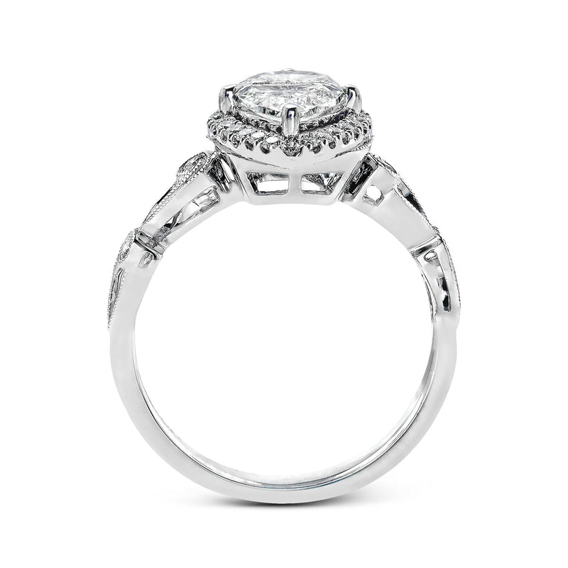 Marquise - Cut Halo Engagement Ring In 18k Gold With Diamonds - Simon G. Jewelry