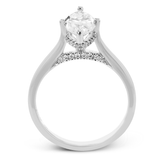 Marquise - Cut Hidden Halo Engagement Ring In 18k Gold With Diamonds - Simon G. Jewelry