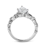 Marquise - cut Trellis Engagement Ring & Matching Wedding Band in 18k Gold with Diamonds - Simon G. Jewelry