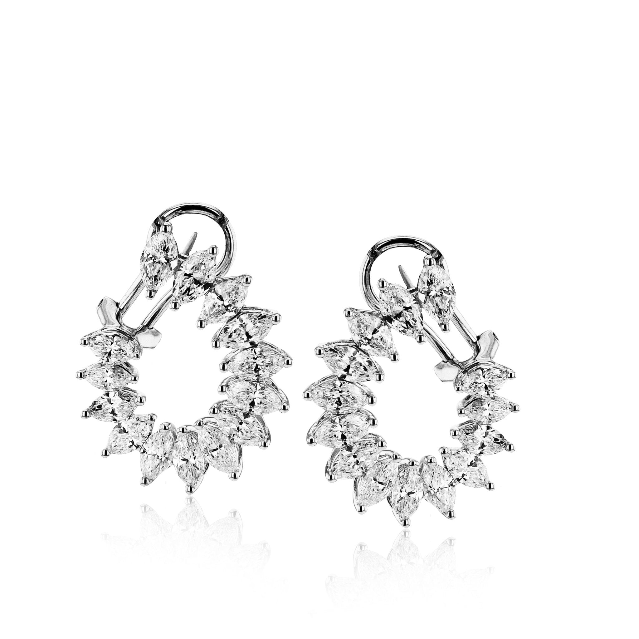 Marquise Diamond Earrings in 18k Gold - Simon G. Jewelry