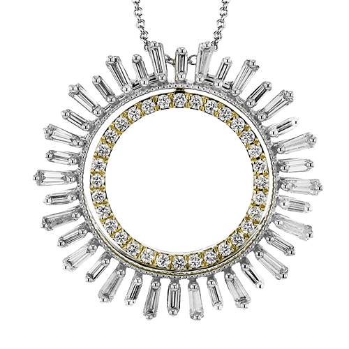 Medallion Pendant Necklace in 18k Gold with Diamonds - Simon G. Jewelry