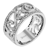 Men Ring in 14k Gold with Diamonds - Simon G. Jewelry