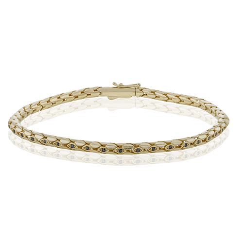 Men's Bracelet In 14k Gold With Black Diamonds - Simon G. Jewelry