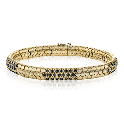 Men's Bracelet In 14k Gold With Black Diamonds - Simon G. Jewelry