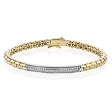 Men's Bracelet In 14k Gold With Diamonds - Simon G. Jewelry