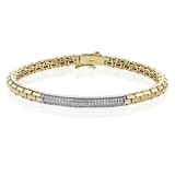 Men's Bracelet In 14k Gold With Diamonds - Simon G. Jewelry