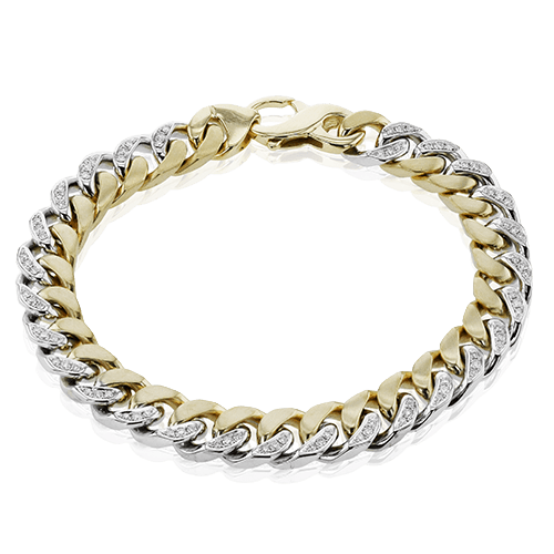 Men's Bracelet in 14k Gold with Diamonds - Simon G. Jewelry