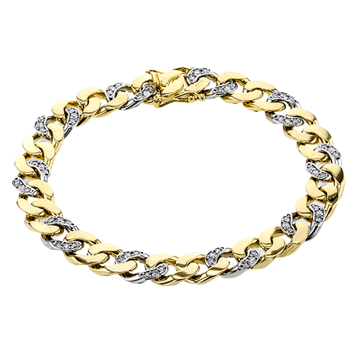 Men's Bracelet In 18k Gold With Diamonds - Simon G. Jewelry