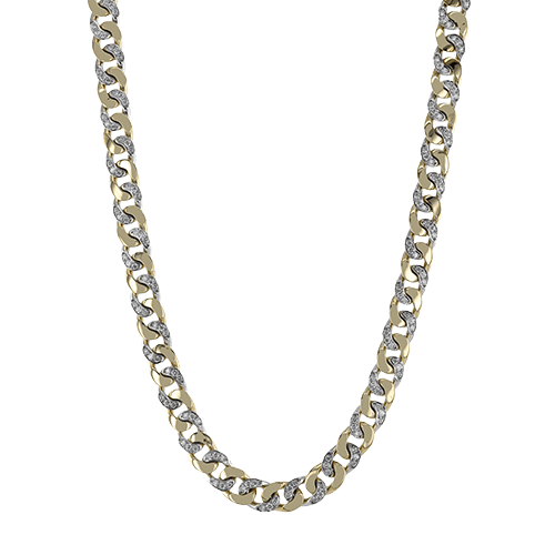 Men's Necklace In 14k Gold With Diamonds - Simon G. Jewelry