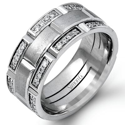 Men's Ring in 14k Gold with Diamonds - Simon G. Jewelry