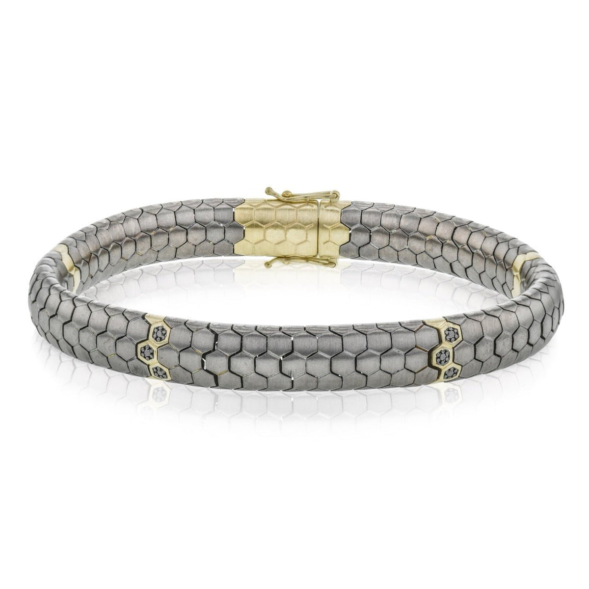 Titanium/14 k selling Gold Men's Bracelet, 9