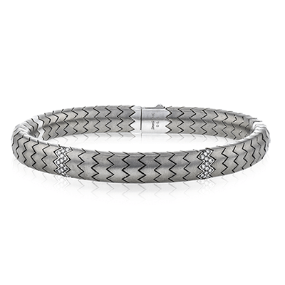 Men's Titanium Bracelet In 14k Gold With Diamonds - Simon G. Jewelry