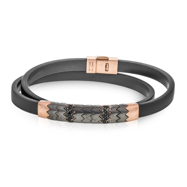 Men's Titanium Bracelet In 14k Gold With Diamonds - Simon G. Jewelry