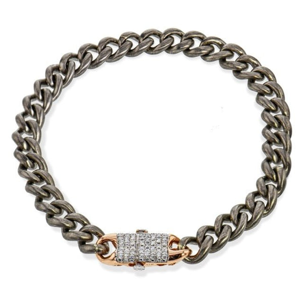 Men's Titanium Bracelet In 14k Gold With Diamonds - Simon G. Jewelry