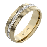 Men's Wedding Band in 14k Gold with Diamonds - Simon G. Jewelry