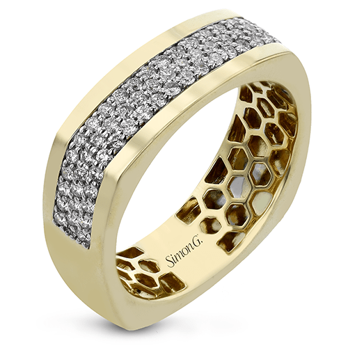 Men's Wedding Band in 14k Gold with Diamonds - Simon G. Jewelry