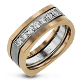 Men's Wedding Band In 14k Or 18k Gold with Diamonds - Simon G. Jewelry