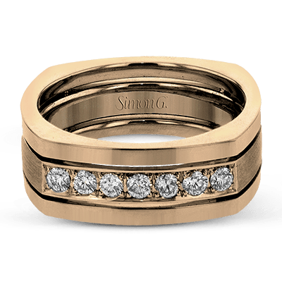 Men's Wedding Band In 14k Or 18k Gold with Diamonds – Simon Jewelry