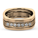 Men's Wedding Band In 14k Or 18k Gold with Diamonds - Simon G. Jewelry