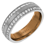 Men's Wedding Band In 14k Or 18k Gold With Diamonds - Simon G. Jewelry