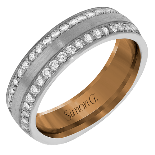 Men's Wedding Band In 14k Or 18k Gold With Diamonds - Simon G. Jewelry