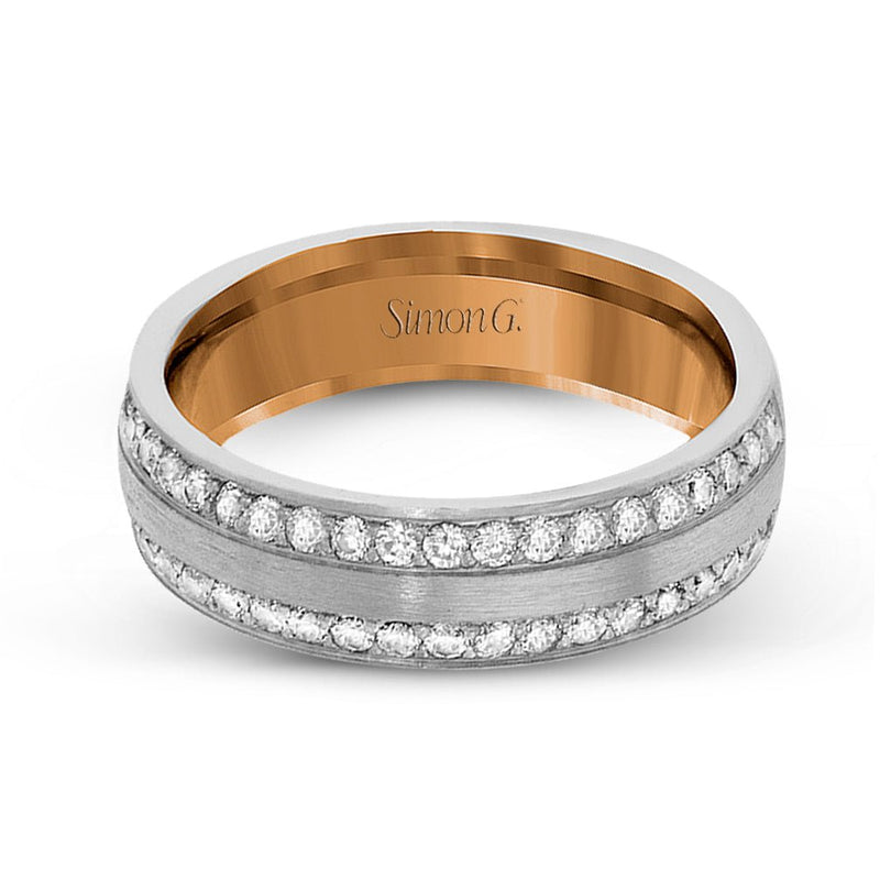 Men's Wedding Band In 14k Or 18k Gold With Diamonds - Simon G. Jewelry