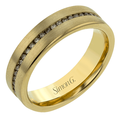 Men's Wedding Band In 14k Or 18k Gold With Diamonds – Simon Jewelry