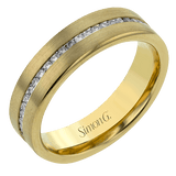 Men's Wedding Band In 14k Or 18k Gold With Diamonds - Simon G. Jewelry