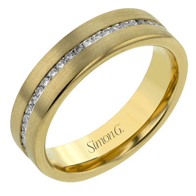 Men's Wedding Band In 14k Or 18k Gold With Diamonds – Simon Jewelry