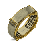 Men's Wedding Band In 14k Or 18k Gold with Diamonds - Simon G. Jewelry