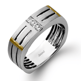 Men's Wedding Band In 14k Or 18k Gold with Diamonds - Simon G. Jewelry