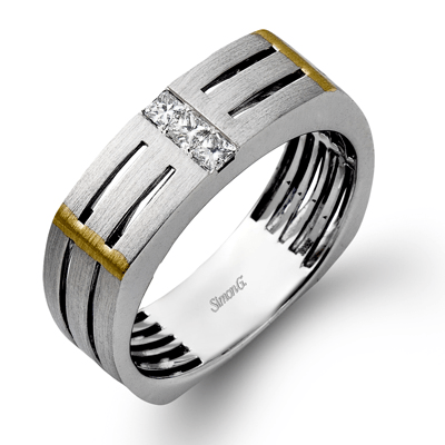 Men's Wedding Band In 14k Or 18k Gold with Diamonds - Simon G. Jewelry