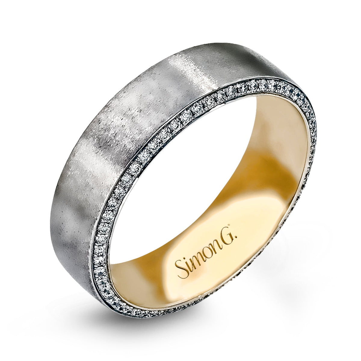Men's Wedding Band In 14k Or 18k Gold With Diamonds - Simon G. Jewelry