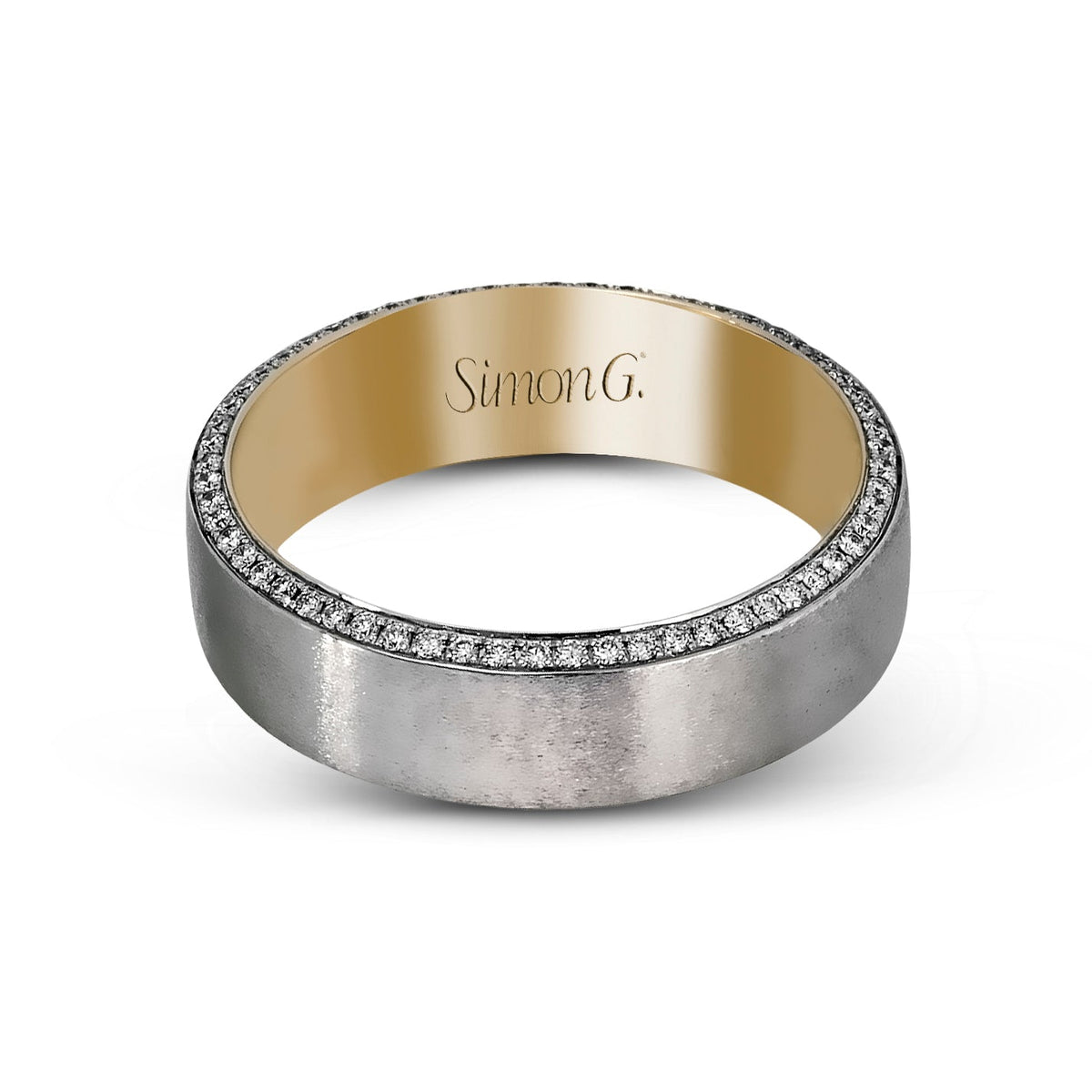 Men's Wedding Band In 14k Or 18k Gold With Diamonds - Simon G. Jewelry