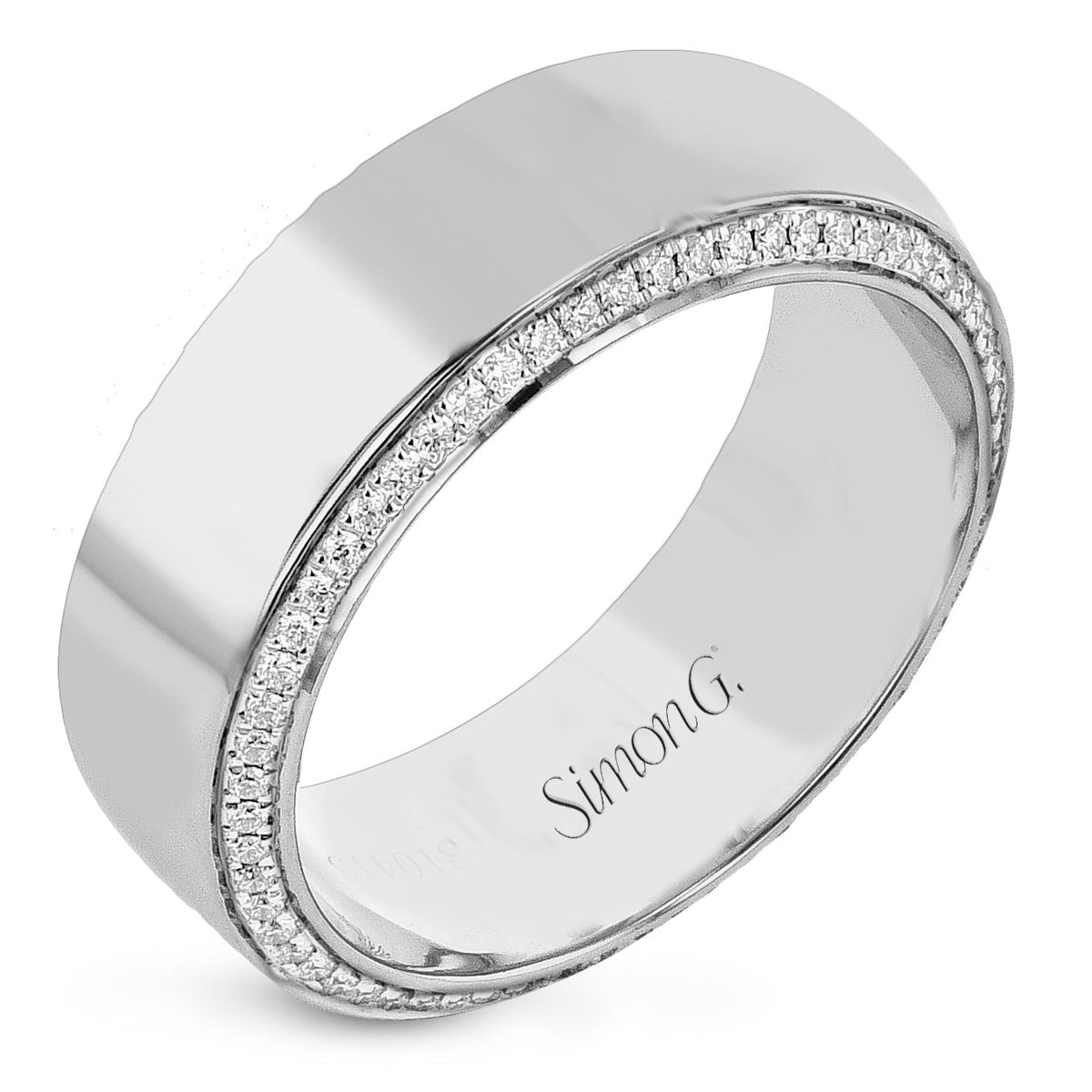 Men's Wedding Band In 14k Or 18k Gold With Diamonds - Simon G. Jewelry