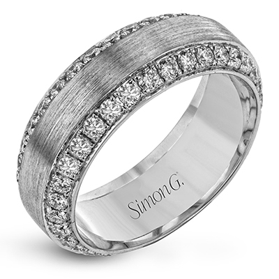 Men's Wedding Band In 14k Or 18k Gold With Diamonds - Simon G. Jewelry