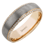 Men's Wedding Band in 14k or 18k Gold with Diamonds - Simon G. Jewelry