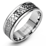 Men's Wedding Band In 14k Or 18k Gold with Platinum - Simon G. Jewelry