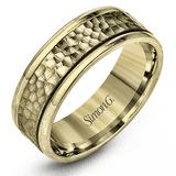 Men's Wedding Band In 14k Or 18k Gold with Platinum - Simon G. Jewelry