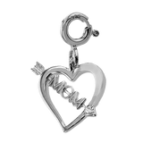 Mom Heart Charm in 14k Gold - Simon G. Jewelry