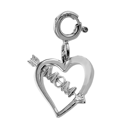 Mom Heart Charm in 14k Gold - Simon G. Jewelry