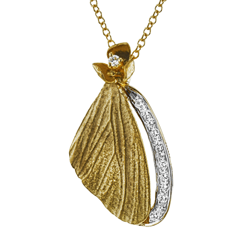 Monarch Pendant Necklace in 18K Gold with Diamonds - Simon G. Jewelry