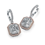 Mosaic Earrings in 18k Gold with Diamonds - Simon G. Jewelry