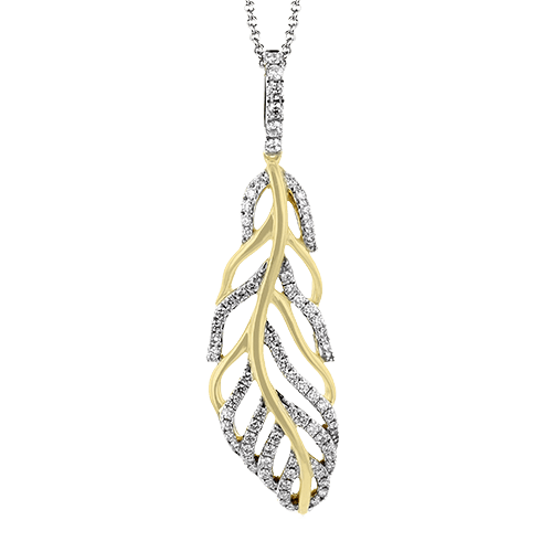 Nature Pendant in 18k Gold with Diamonds - Simon G. Jewelry