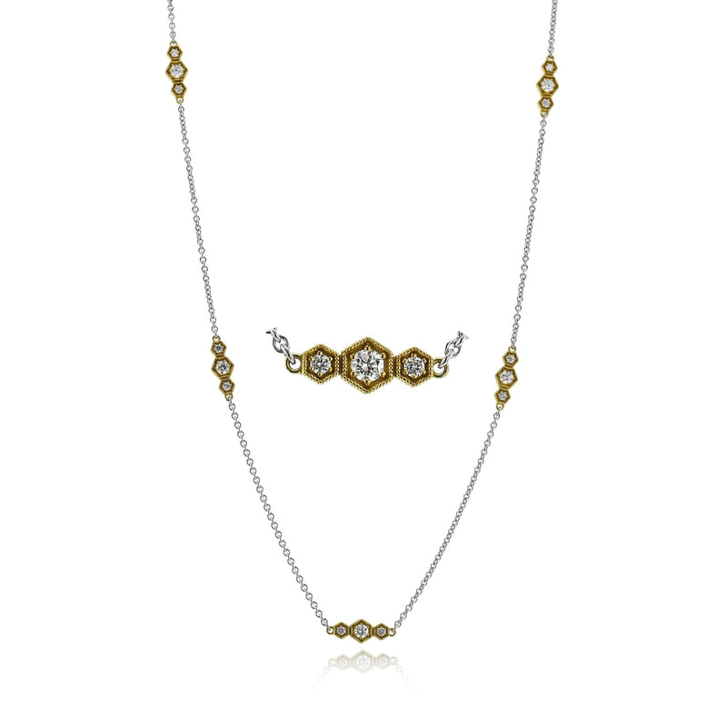 Necklace in 18k Gold with Diamonds - Simon G. Jewelry